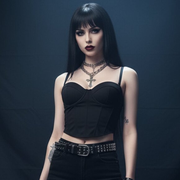 Garage Tops - Garage Corset Top Womens S Goth Bustier Whimsigoth Romantic Vamp Renaissance